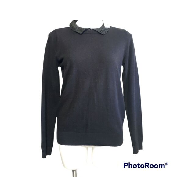 Loft black woolblend sweater - Picture 1 of 6